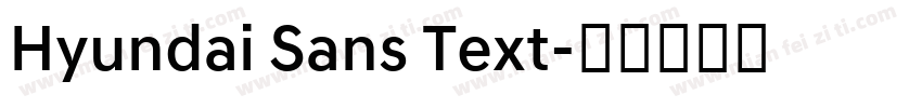 Hyundai Sans Text字体转换